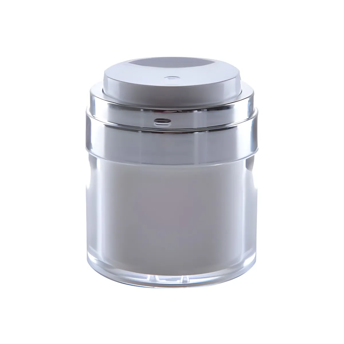 Hedenhus pumpekrukke airless 50 ml hvid sølv