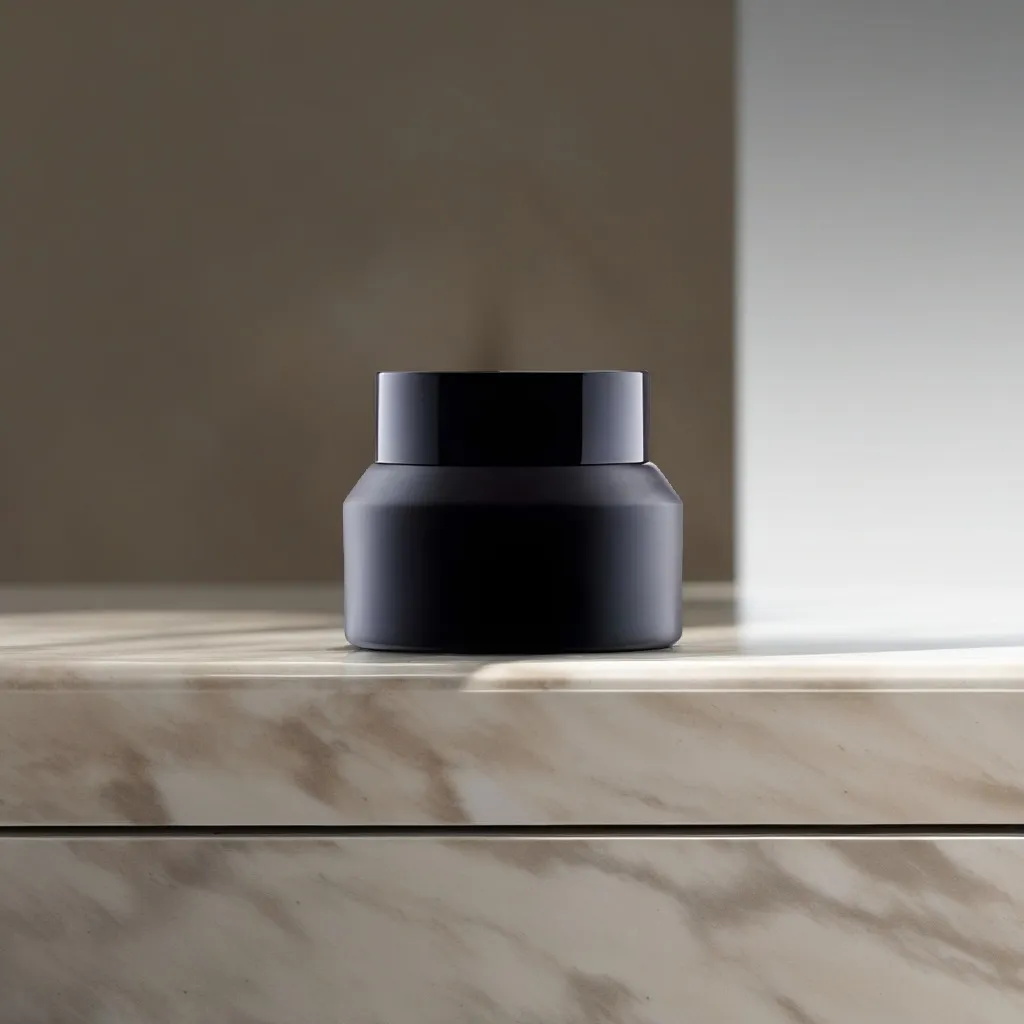 Hedenhus.dk 30 ml sort glas cremebøtte med låg