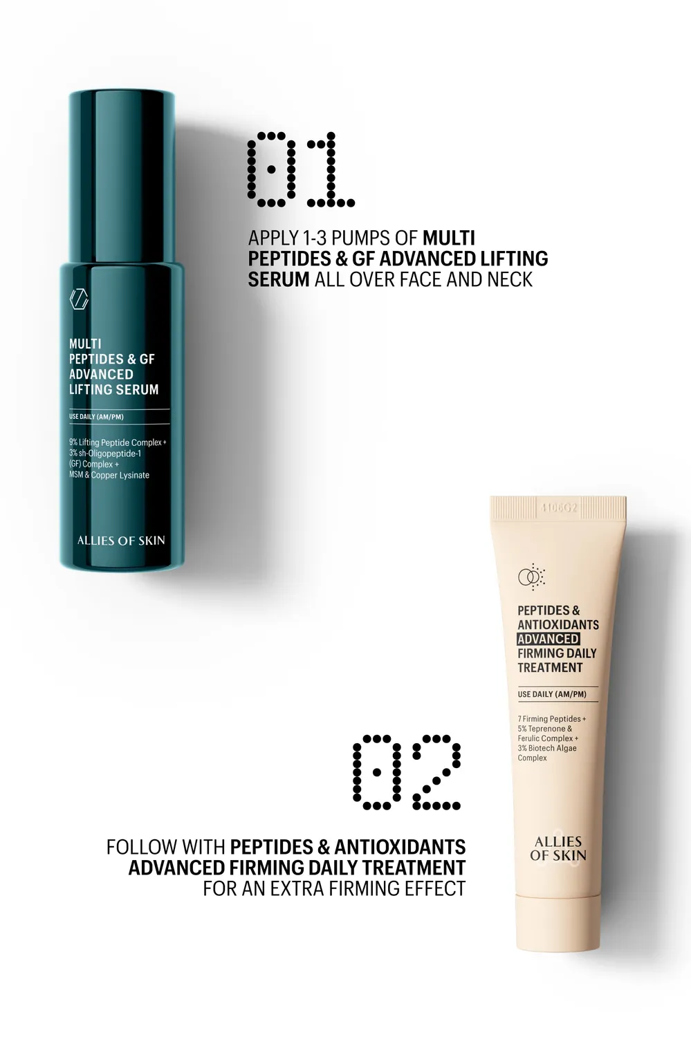 Allies of Skin Resilient & Firm Set hudplejesæt peptider fasthed