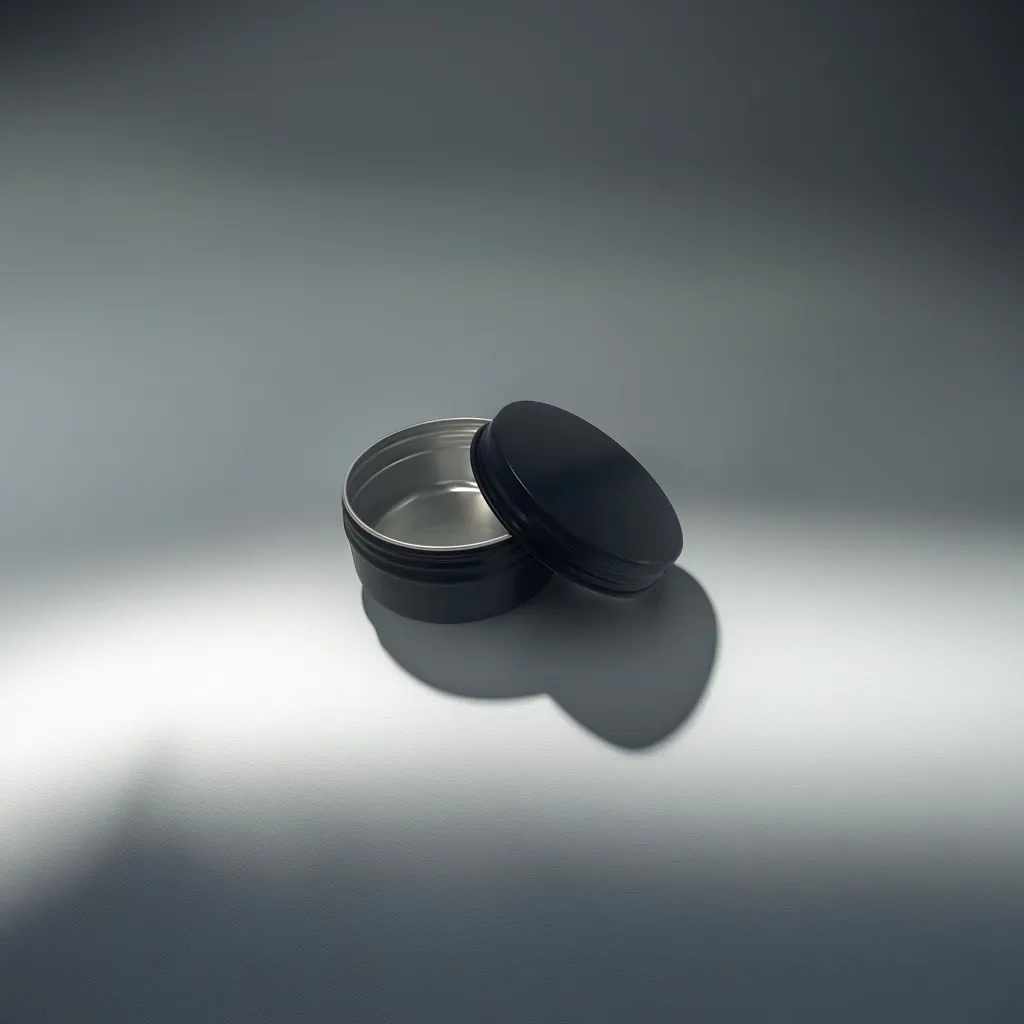 Hedenhus 10 ml sort aluminium bøtte cremedåse tæt låg