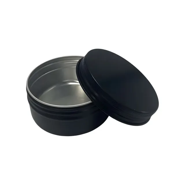 Hedenhus 10 ml sort aluminium bøtte cremedåse tæt låg