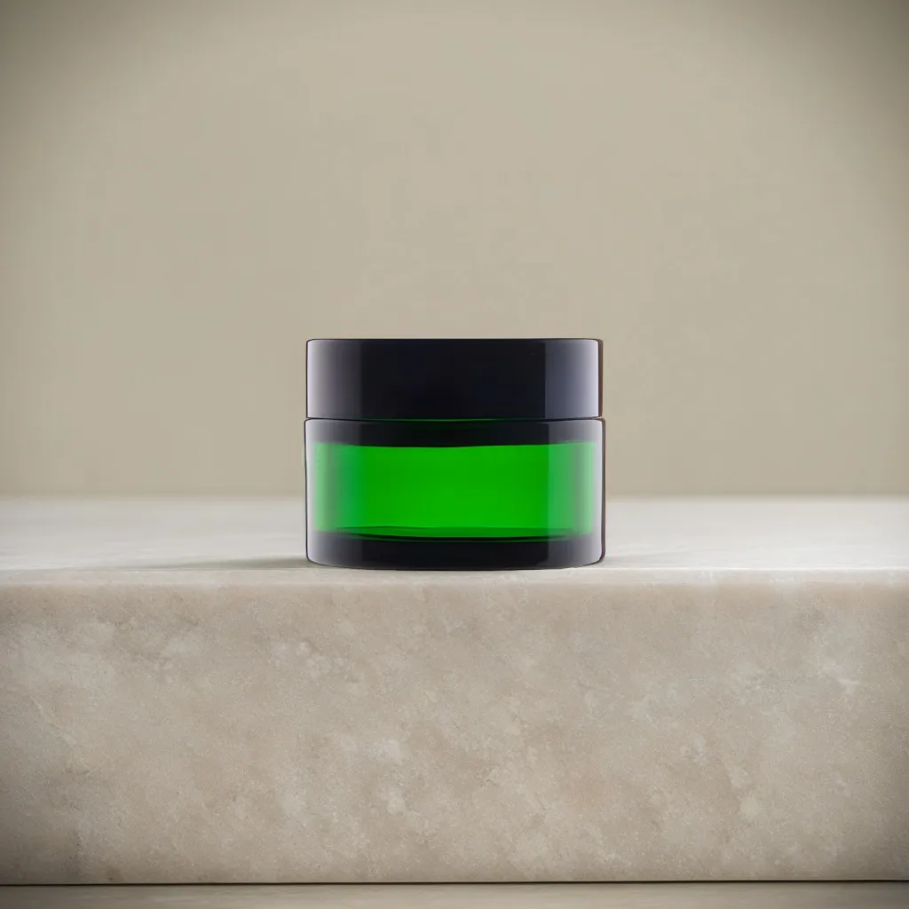 Hedenhus.dk cremebøtte grønt glas 30 ml