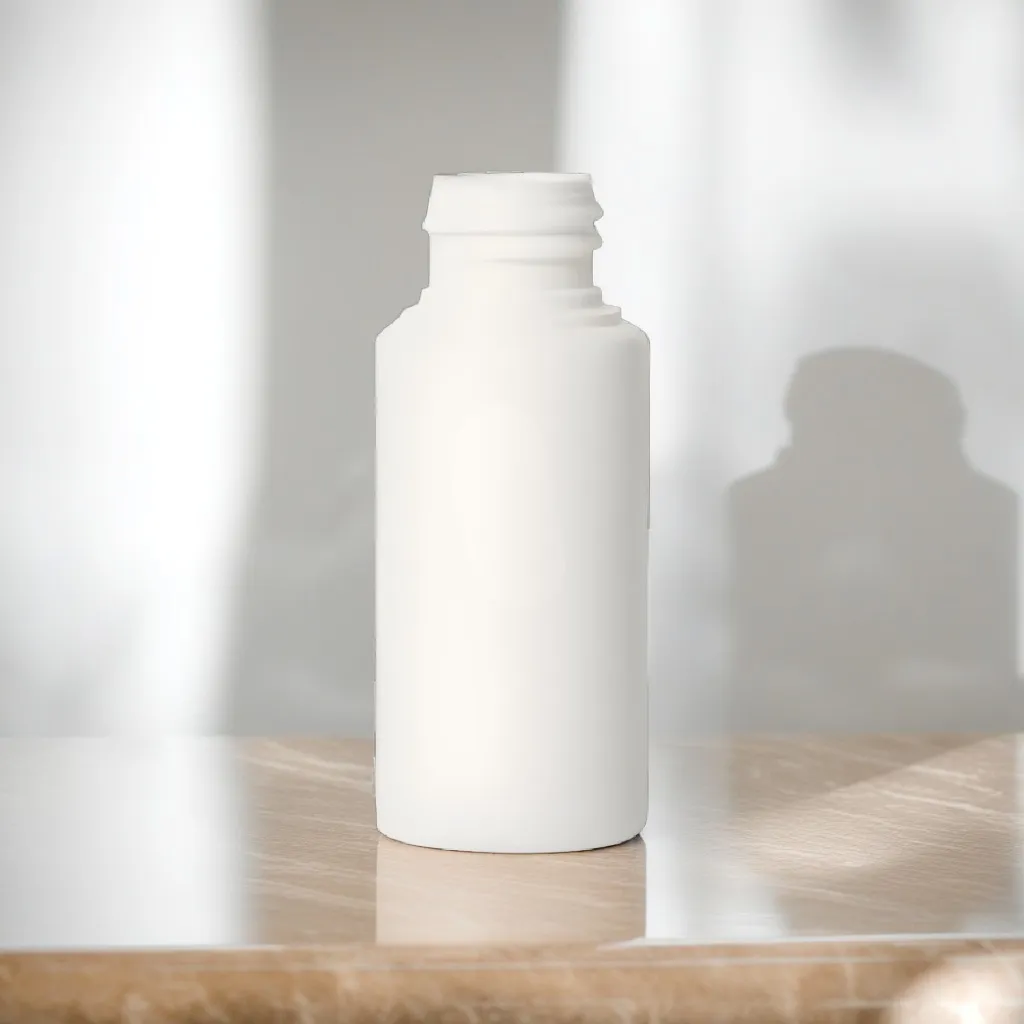 Hedenhus 50 ml mat hvid plastflaske HDPE 24/410 uden låg
