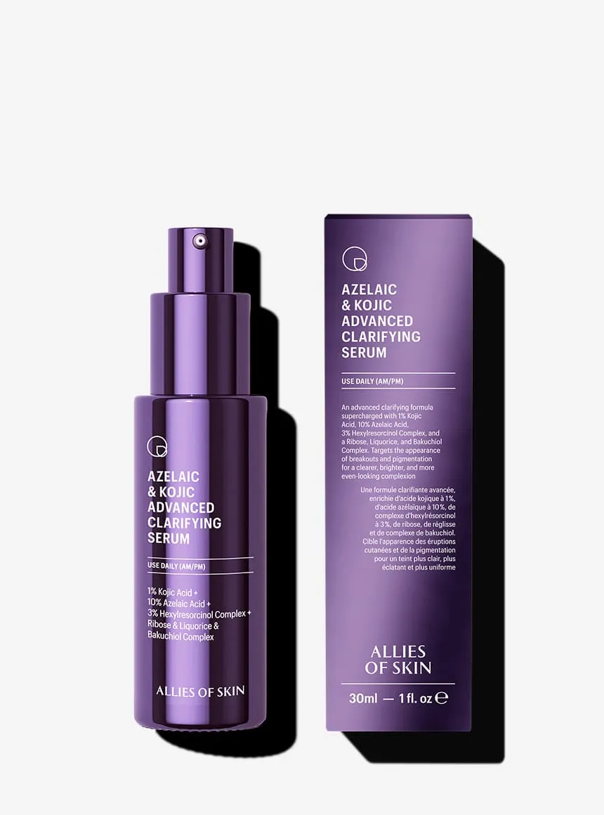 Allies of Skin Azelaic & Kojic Advanced Clarifying Serum mod ujævn hud