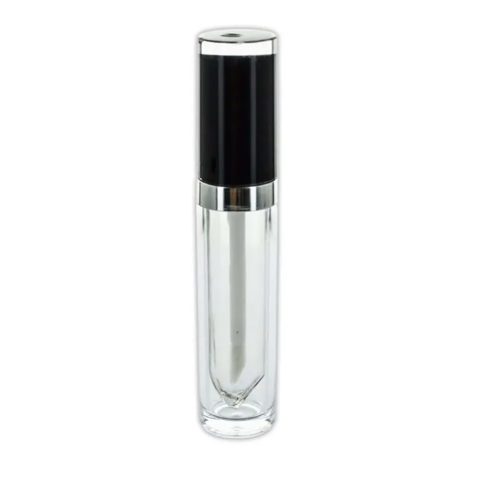 Hedenhus Lip Gloss hylster 7,5 ml sort sølv tom