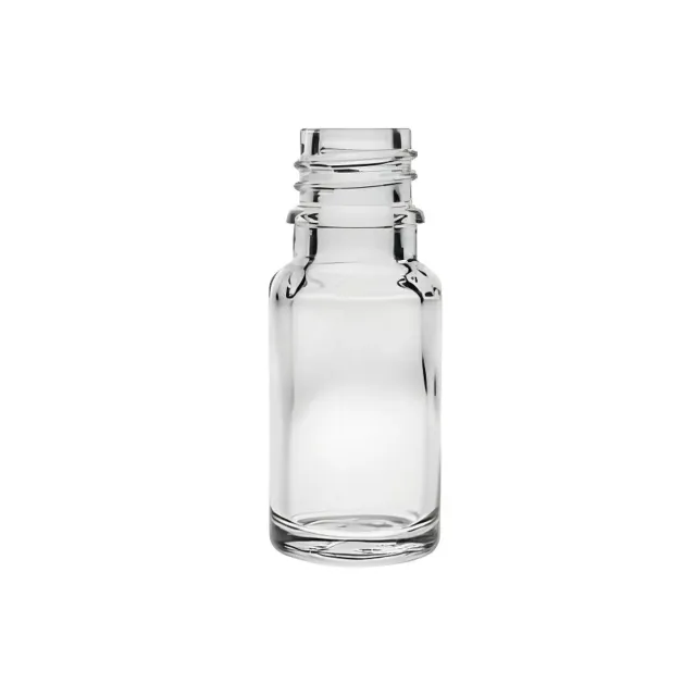 Hedenhus 10 ml klar glasflaske DIN18 til olie