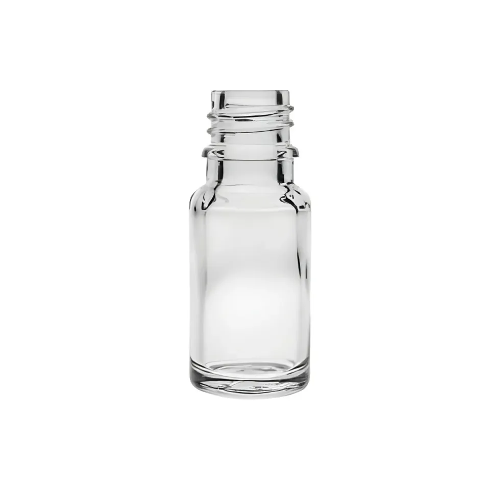 Hedenhus 10 ml klar glasflaske DIN18 til olie