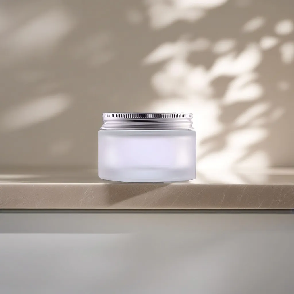 Hedenhus cremebøtte 50 ml mat glas alu-låg