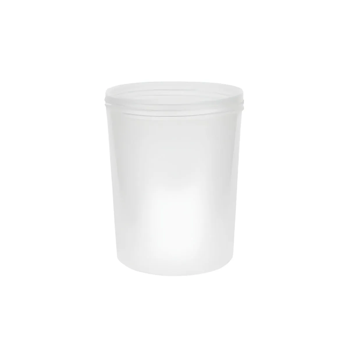 Hedenhus.dk 50 ml plastdåse mat gennemsigtig med låg