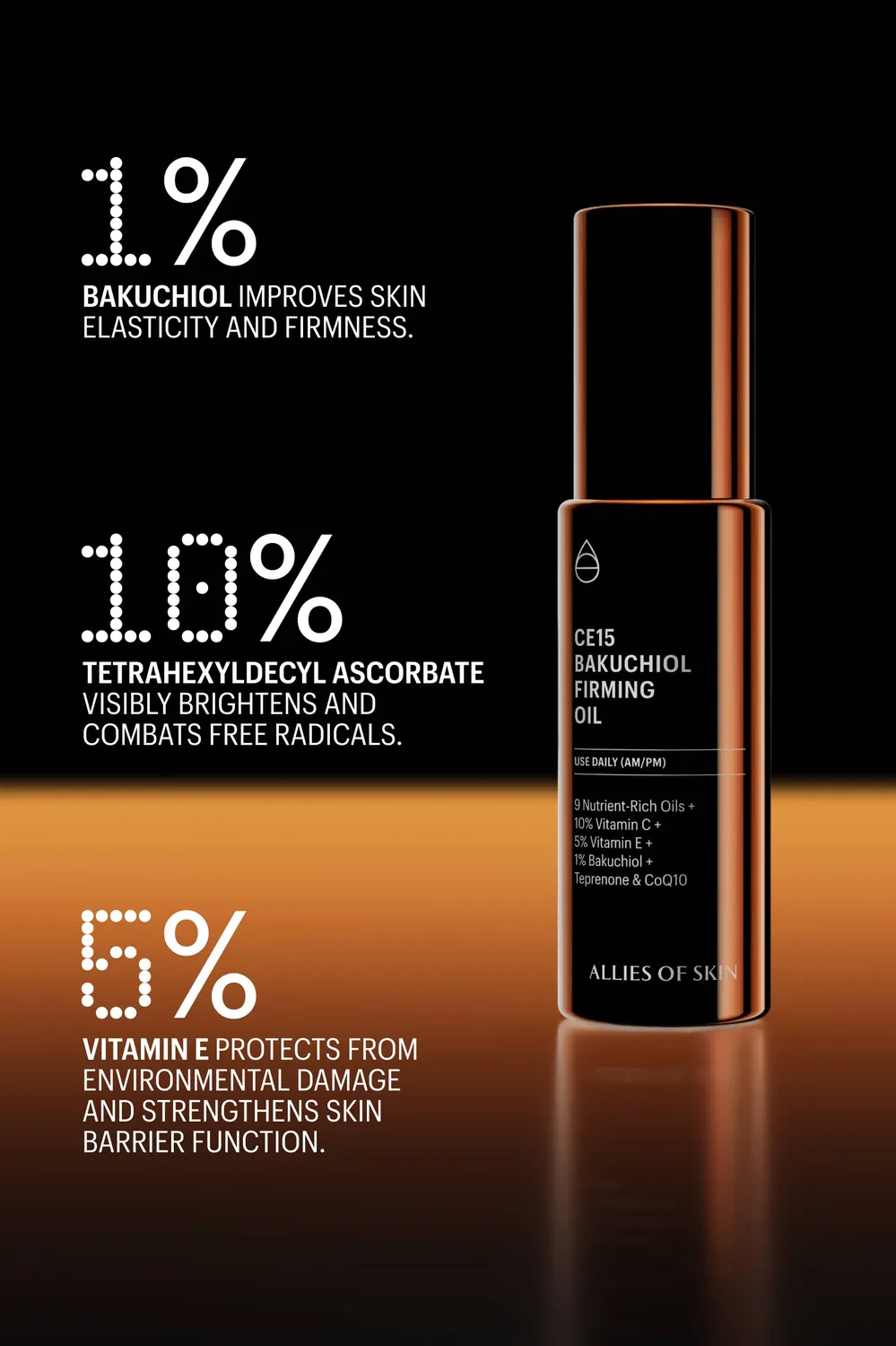 Allies of Skin CE15 Bakuchiol Firming Oil ansigtsolie C-vitamin