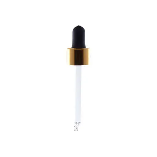 Hedenhus guld pipettelåg DIN18 77 mm til 30 ml flaske