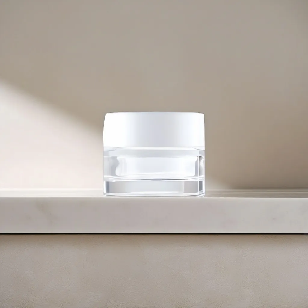 Hedenhus.dk 15 ml klar glas cremebøtte hvidt låg