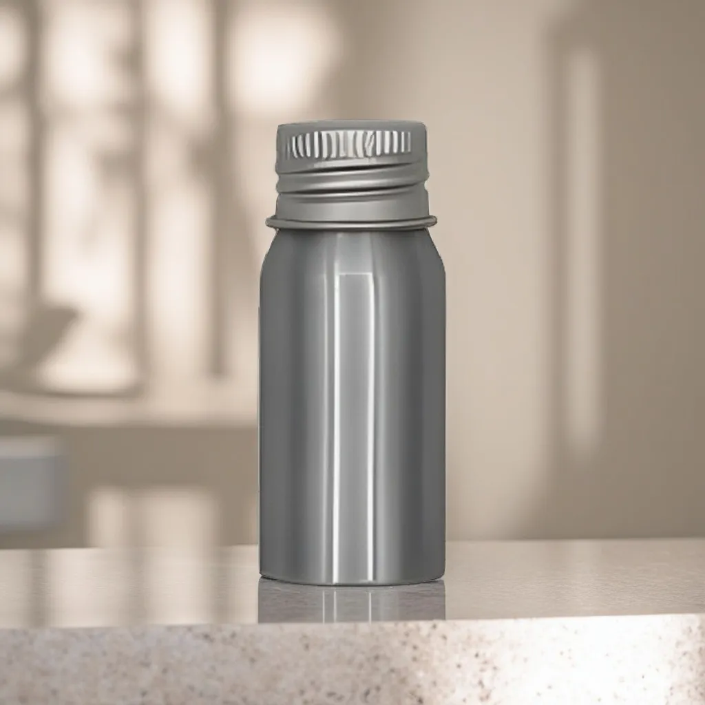 Hedenhus.dk 15 ml aluminiumflaske med låg rejse