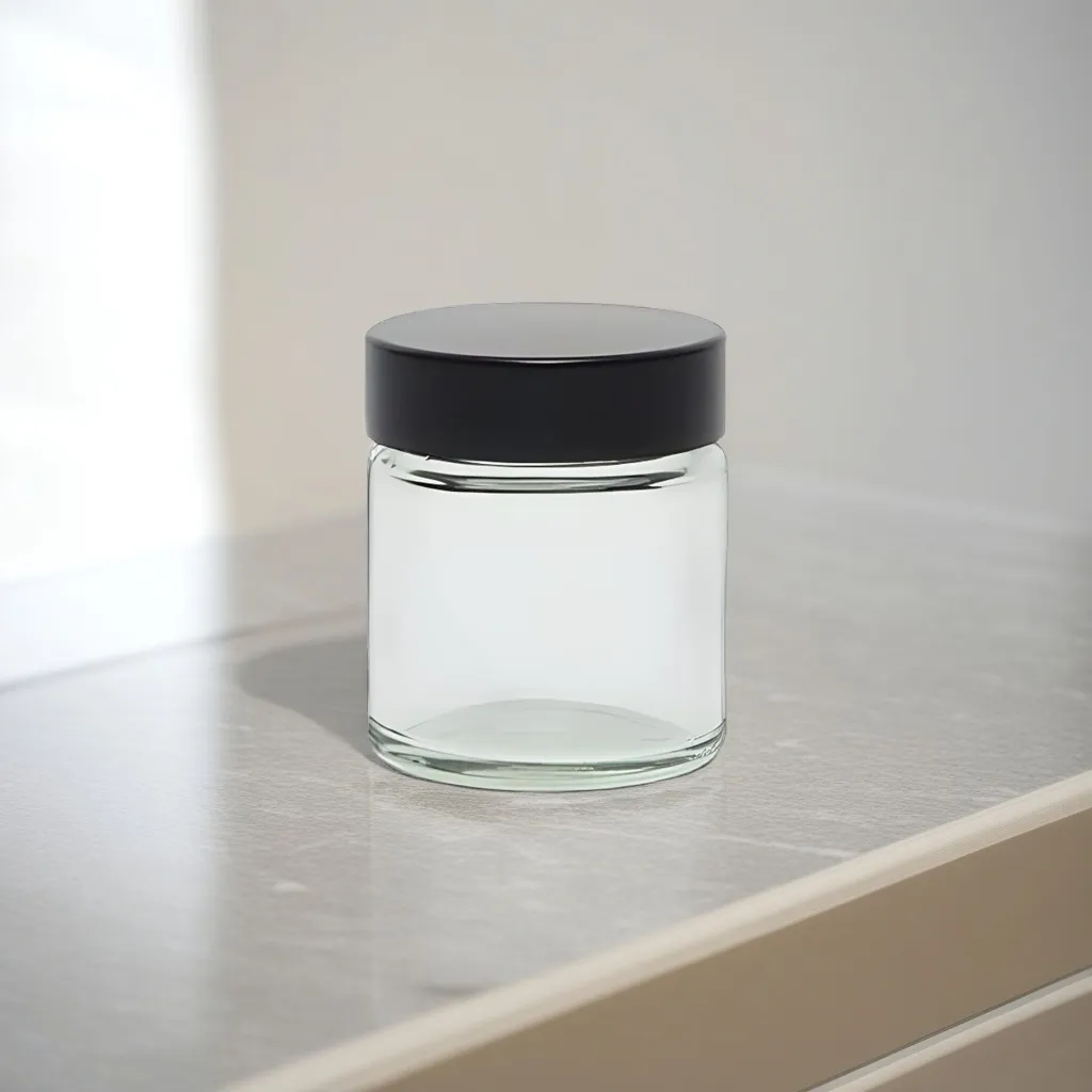 Hedenhus Klar Glaskrukke 30 ml med Sort Låg