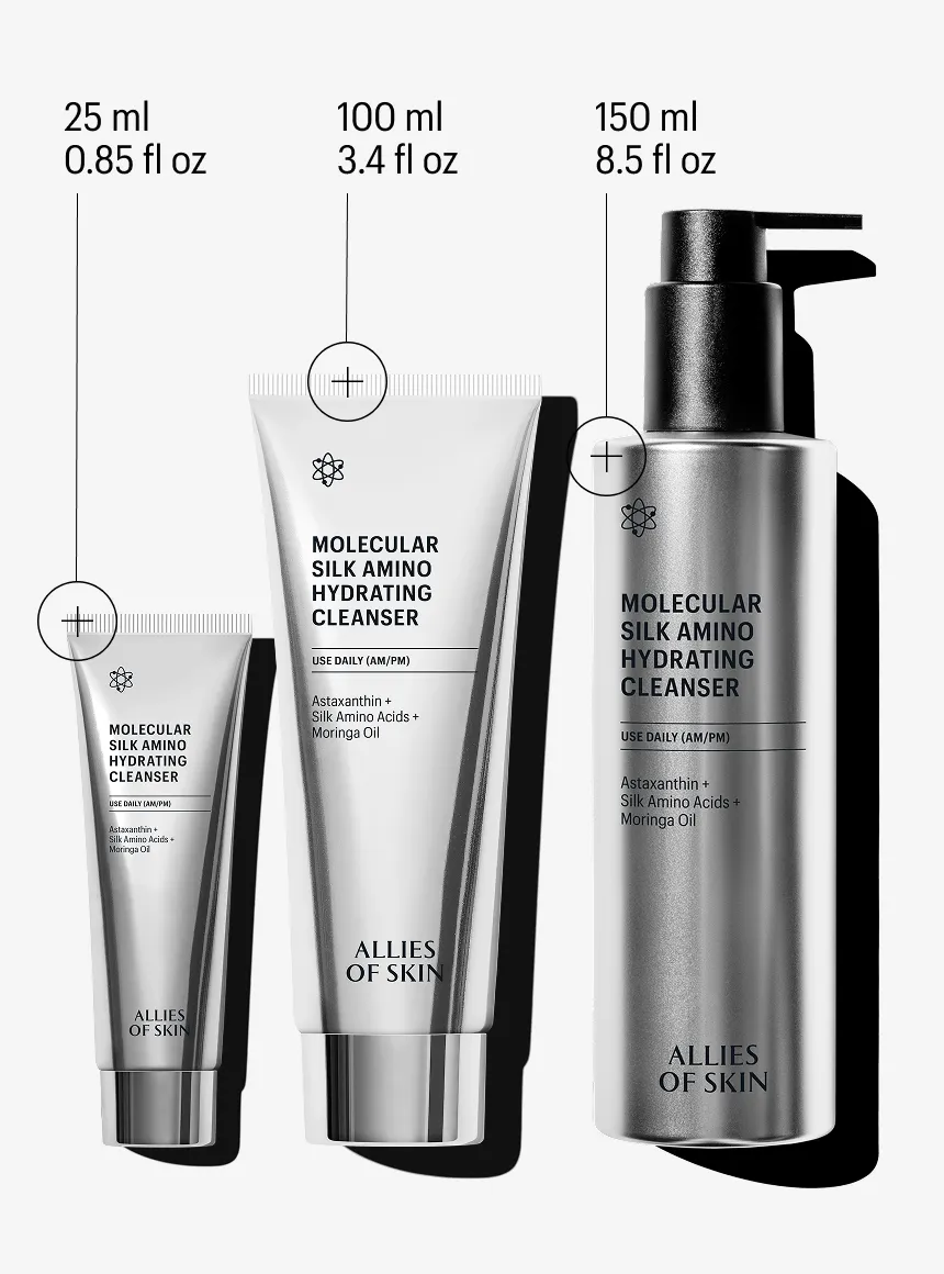 Allies of Skin Molecular Silk Amino Hydrating Cleanser rensegel large