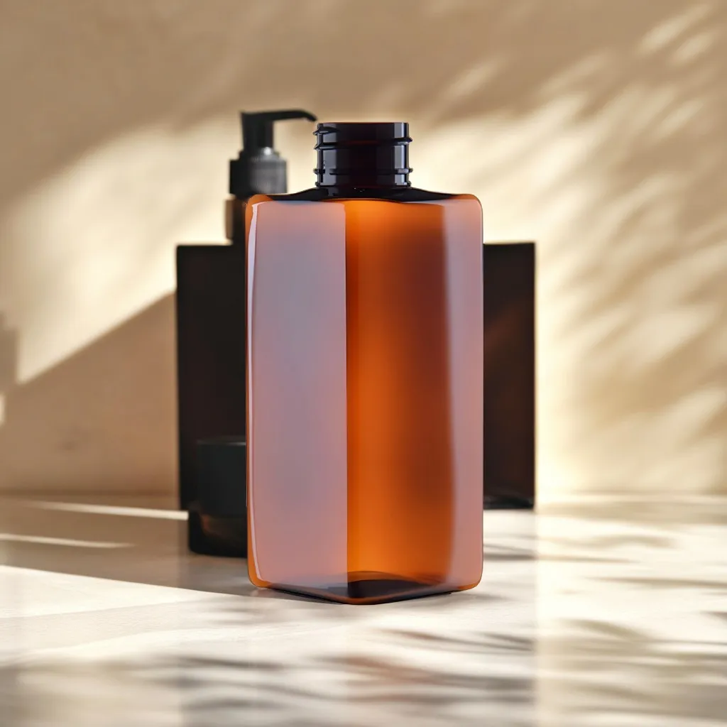 Hedenhus.dk 28/410 plastflaske 250 ml brun firkantet
