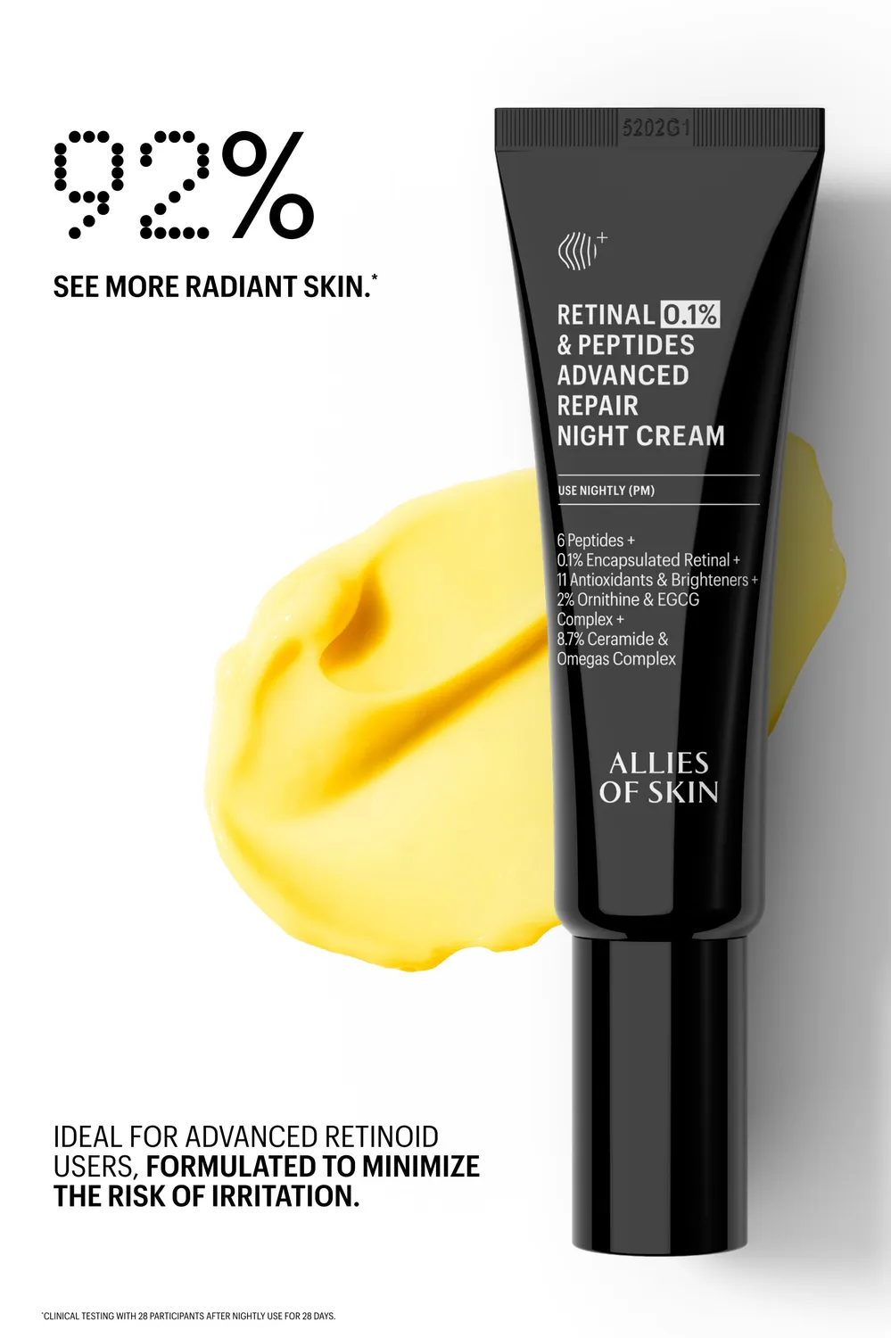 Allies of Skin Retinal 0.1% Night Cream 20 ml opstrammende