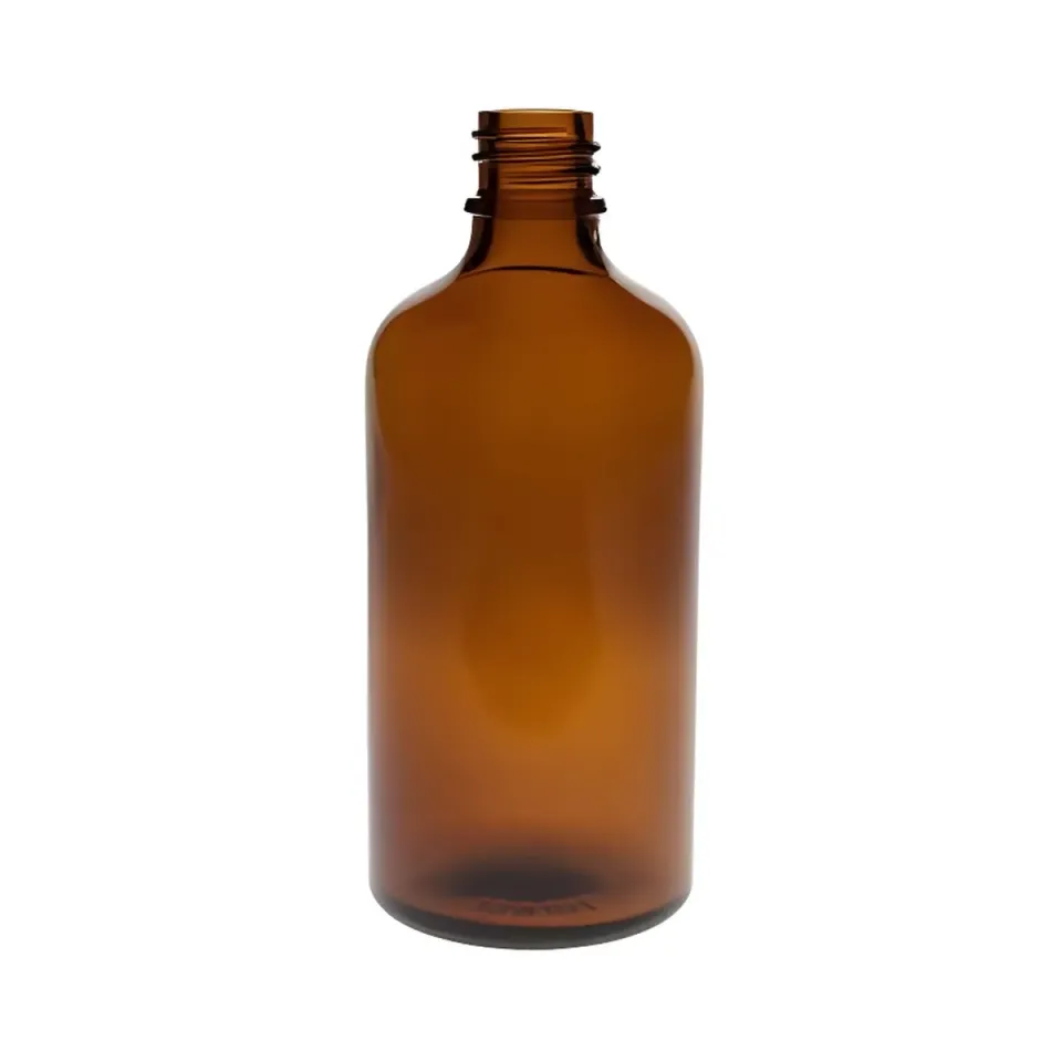 Hedenhus Brun Glasflaske 100 ml DIN18 til Olier Lysfølsom