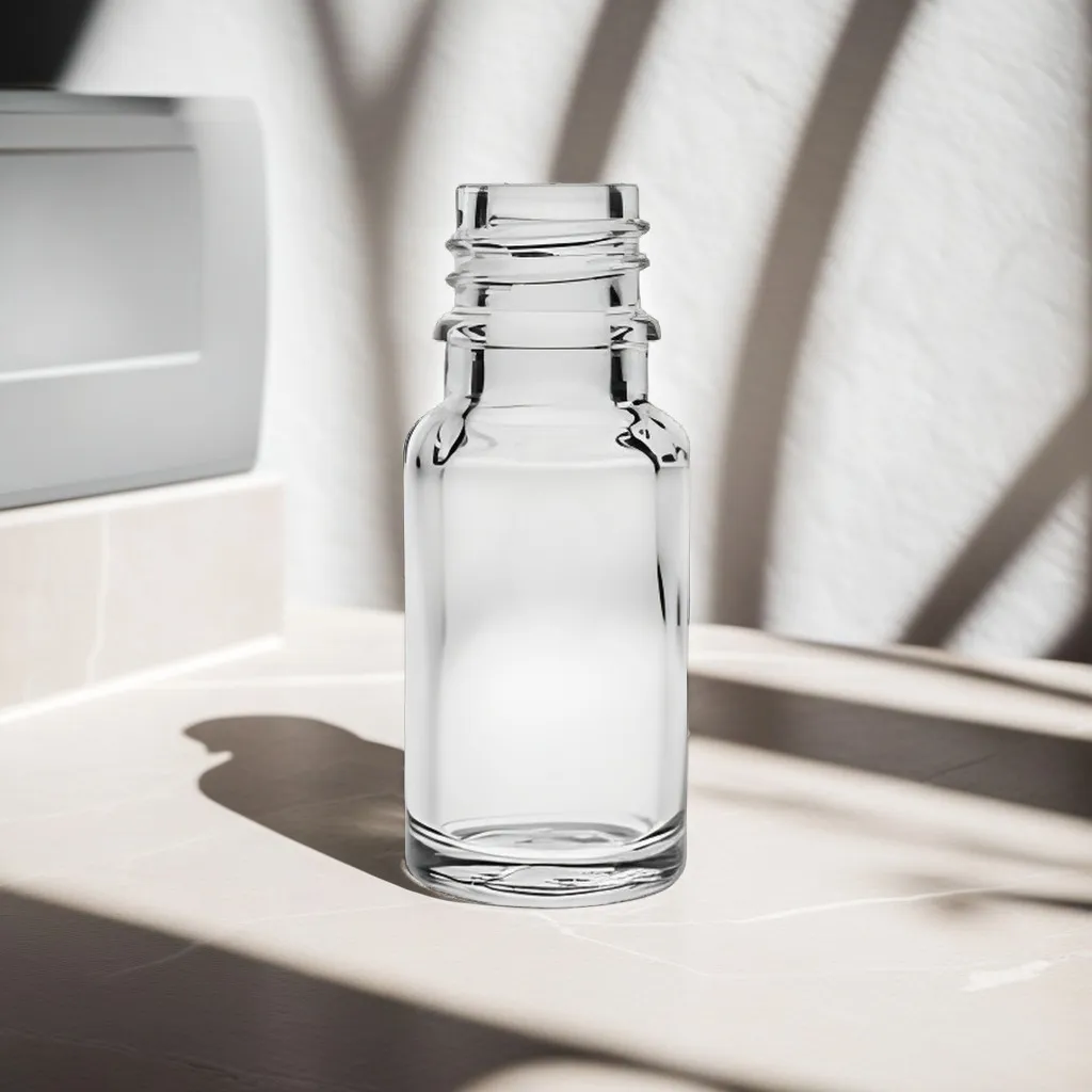 Hedenhus 10 ml klar glasflaske DIN18 til olie