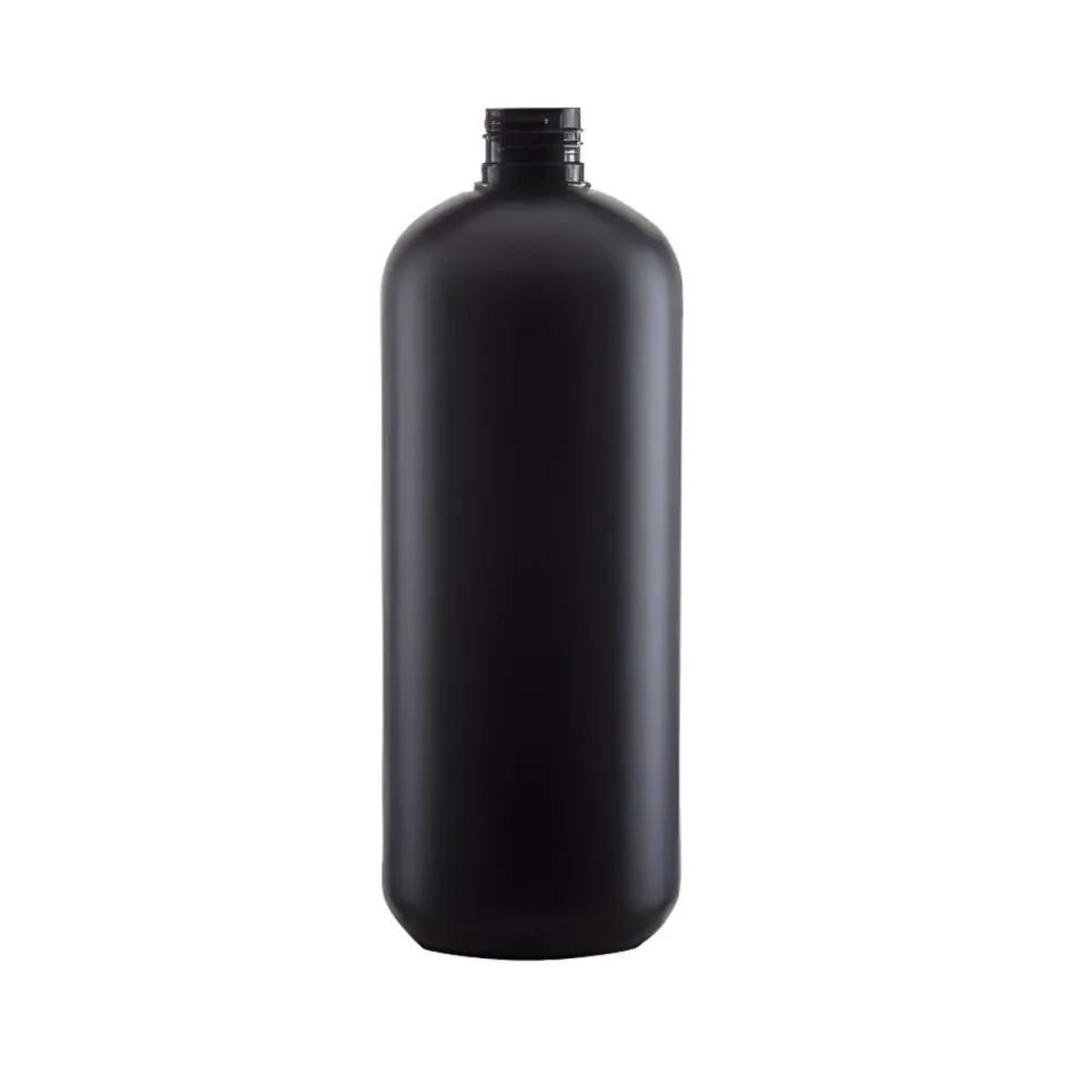 Hedenhus 500 ml plastflaske mat sort HDPE