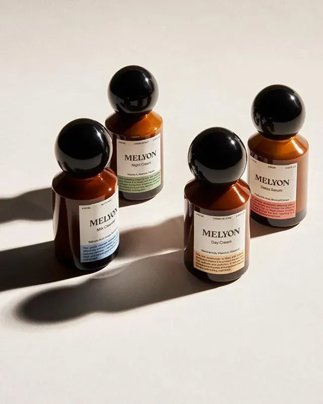 Melyon Facial Set ansigtssæt 4 dele mild rutine