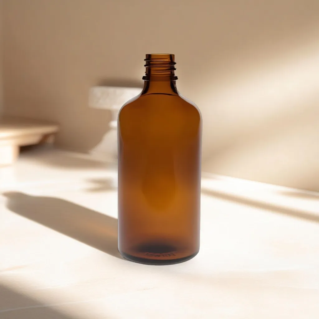 Hedenhus Brun Glasflaske 100 ml DIN18 til Olier Lysfølsom